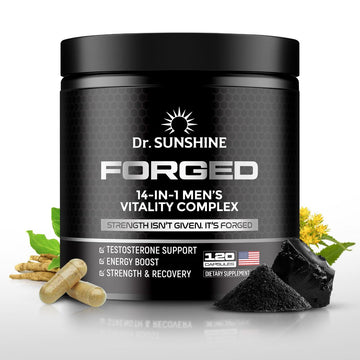 Forged 14 in 1 Men's Vitality Complex, Energy & Focus Support, Strength, & Recovery | 120 Capsules